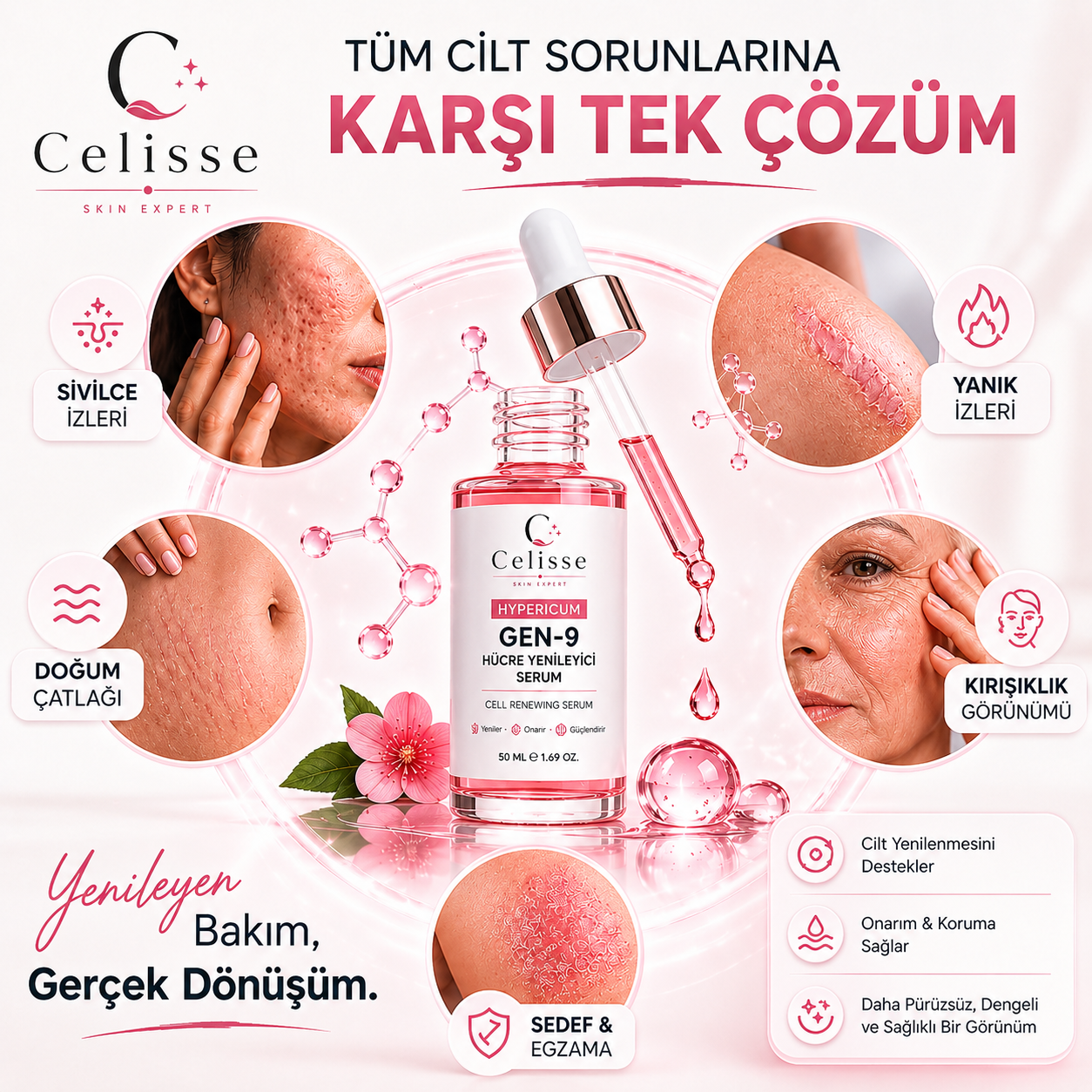 Celisse Hypericum GEN-9  Cilt Yenilenme Destek Serumu