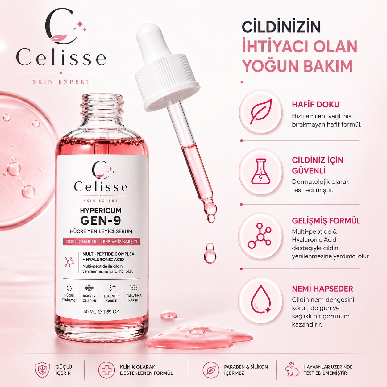 Celisse Hypericum GEN-9  Cilt Yenilenme Destek Serumu
